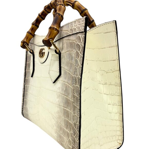 GUCCI Crocodile Himalaya Small Diana Tote NEW - Picture 5 of 10